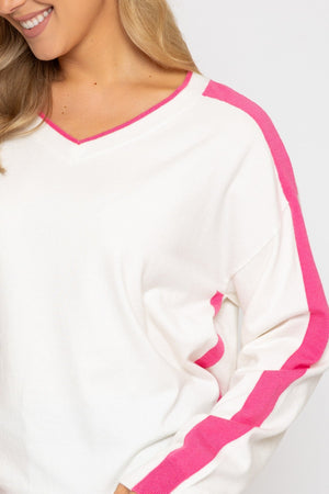Carraig Donn 26Ss Colour Block Vee Knit