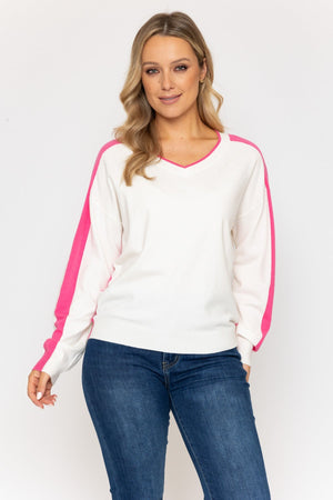 Carraig Donn 26Ss Colour Block Vee Knit