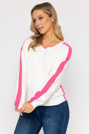 Carraig Donn 26Ss Colour Block Vee Knit