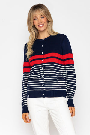 Carraig Donn 26Ss Colourblock Stripe Cardigan