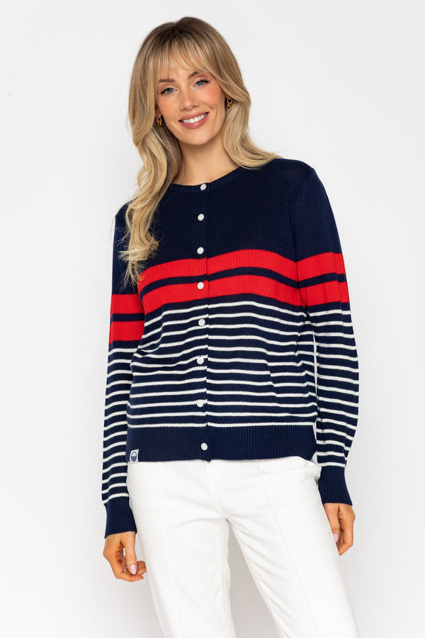 Carraig Donn 26Ss Colourblock Stripe Cardigan