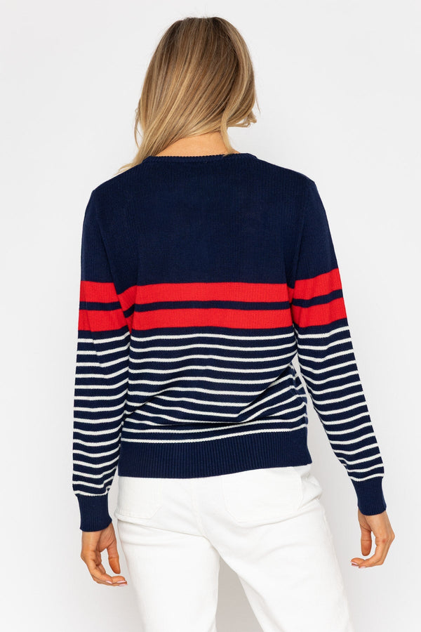 Carraig Donn 26Ss Colourblock Stripe Cardigan