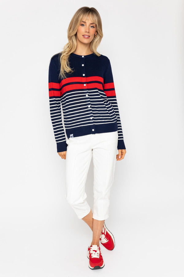Carraig Donn 26Ss Colourblock Stripe Cardigan