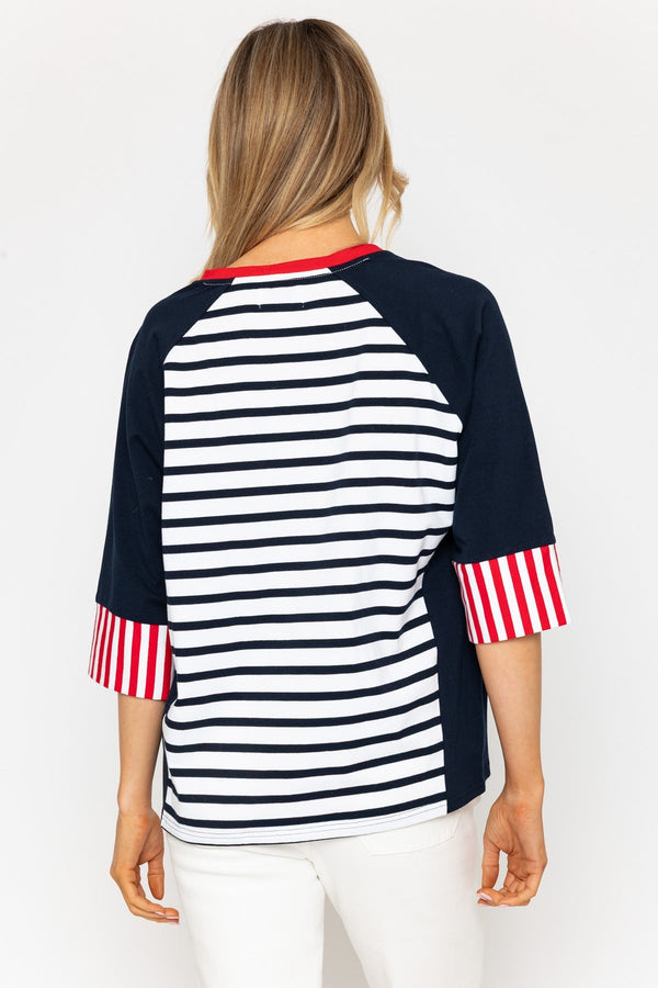 Carraig Donn 26Ss Colourblock Stripe Top