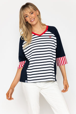 Carraig Donn 26Ss Colourblock Stripe Top