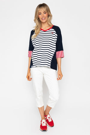 Carraig Donn 26Ss Colourblock Stripe Top