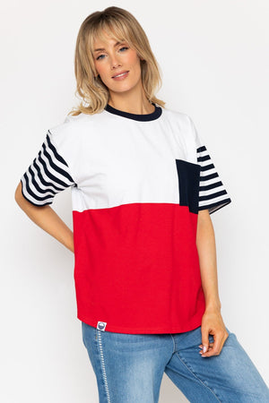 Carraig Donn 26Ss Colourblock T Shirt With Pocket Detail