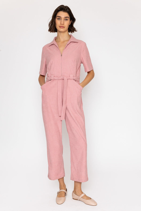 Carraig Donn 26Ss Corduroy Belted Jumpsuit