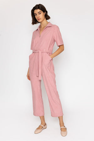 Carraig Donn 26Ss Corduroy Belted Jumpsuit
