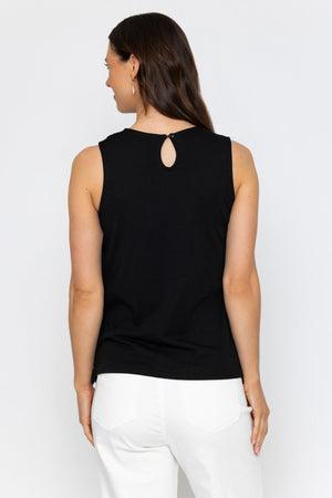 Carraig Donn 26Ss Cotton Rich Crochet Top Black