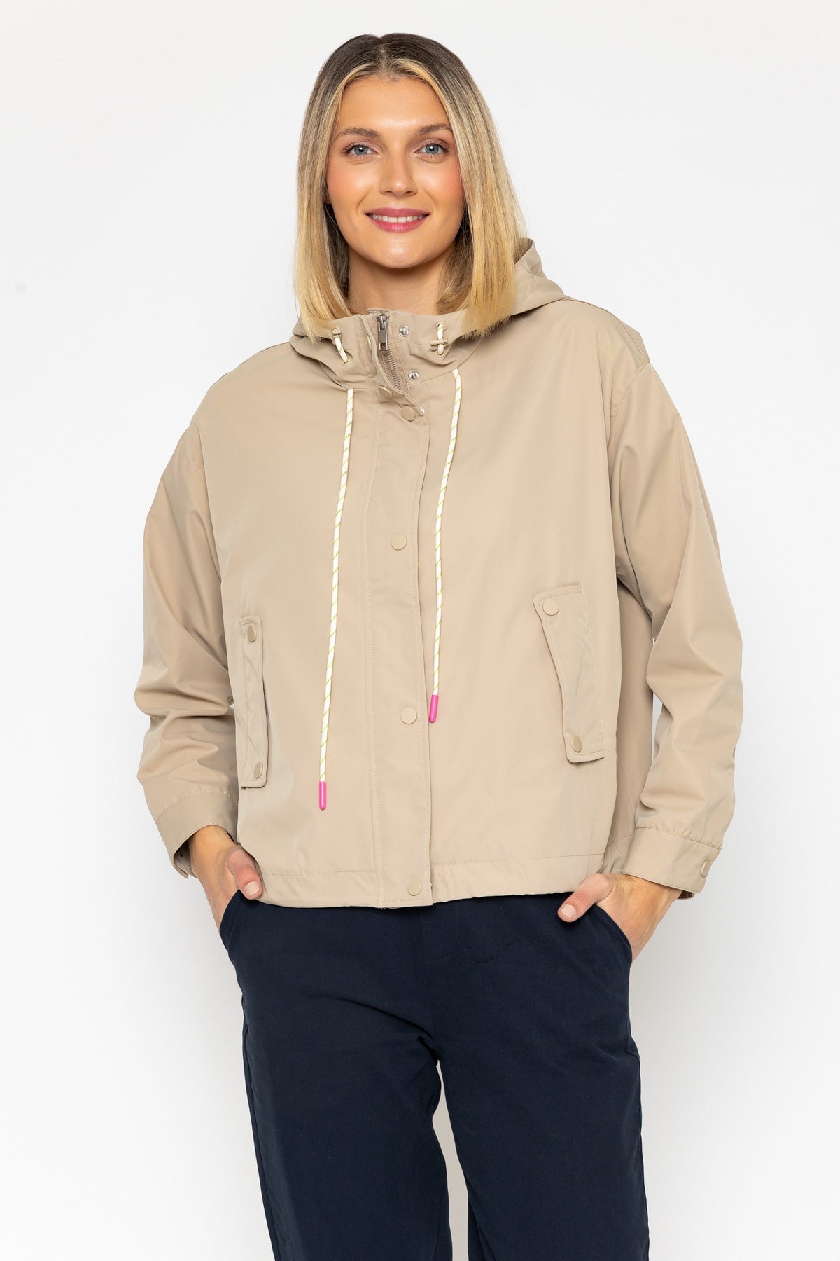 Camel Cropped Hooded Parka