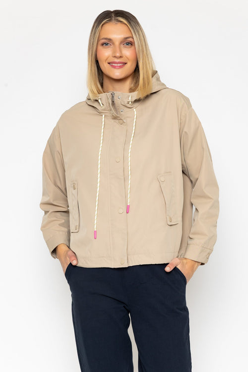 Camel Cropped Hooded Parka