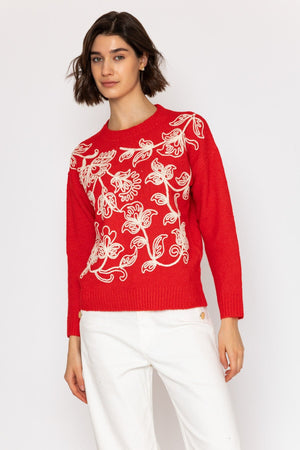 Carraig Donn 26Ss Embrodiered Knitted Jumper