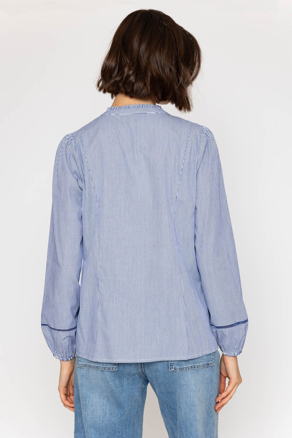 Carraig Donn 26Ss Floral Embroidered Stripe Shirt