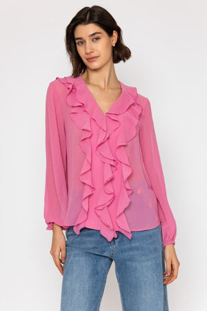 Carraig Donn 26Ss Flounced Blouse Pink