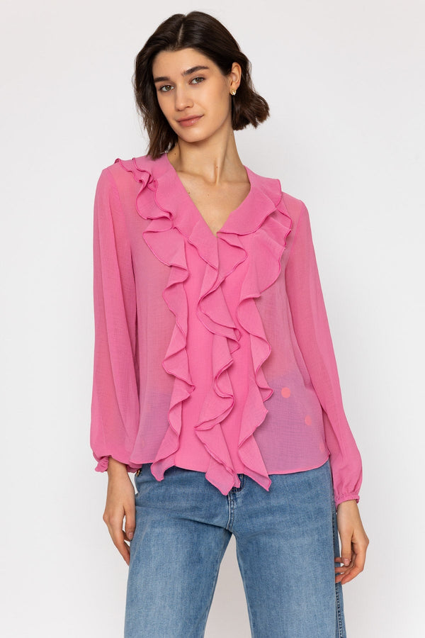 Carraig Donn 26Ss Flounced Blouse Pink