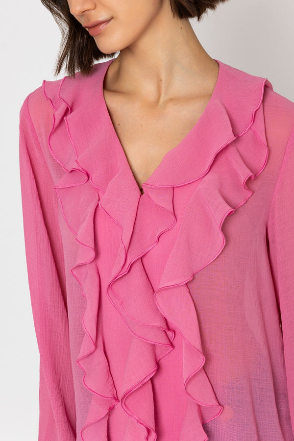 Carraig Donn 26Ss Flounced Blouse Pink