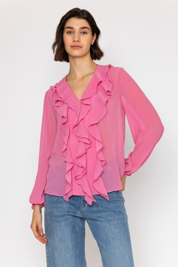 Carraig Donn 26Ss Flounced Blouse Pink