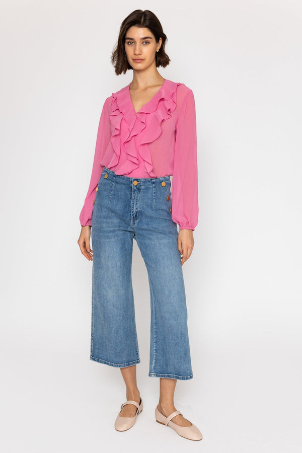 Carraig Donn 26Ss Flounced Blouse Pink