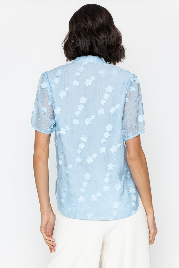 Carraig Donn 26Ss Flower Applique Top