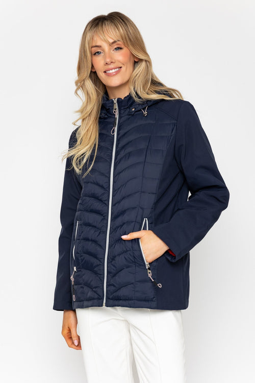 Navy Hybrid Quilted Jacket