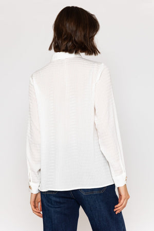 Carraig Donn 26Ss Jacquard Blouse White