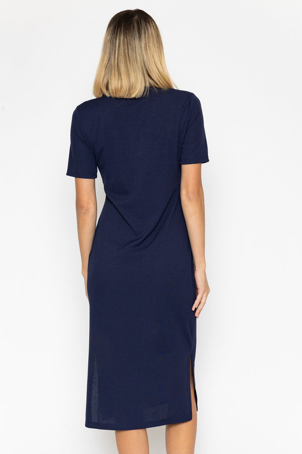 Navy Jersey T-Shirt Midi Dress | Ladies Dresses | Carraig Donn