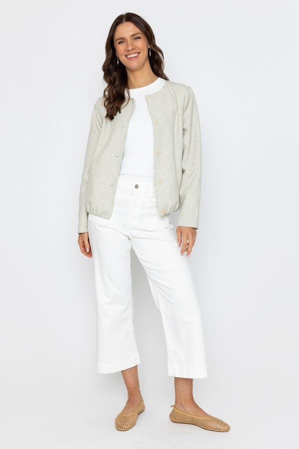Carraig Donn 26Ss Linen Blend Bomber Jacket