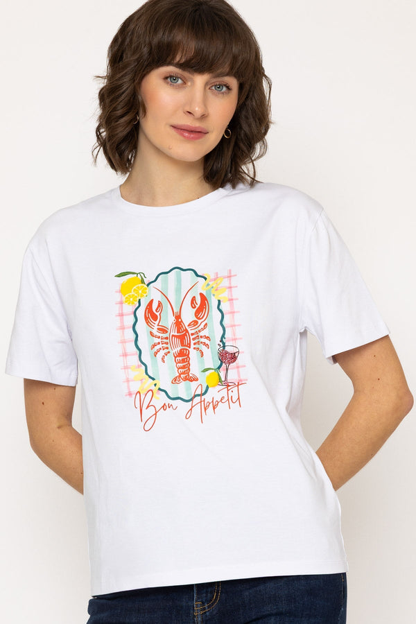 Carraig Donn 26Ss Lobster Print T-Shirt