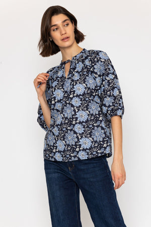 Carraig Donn 26Ss Printed Top With Sleeve Detail