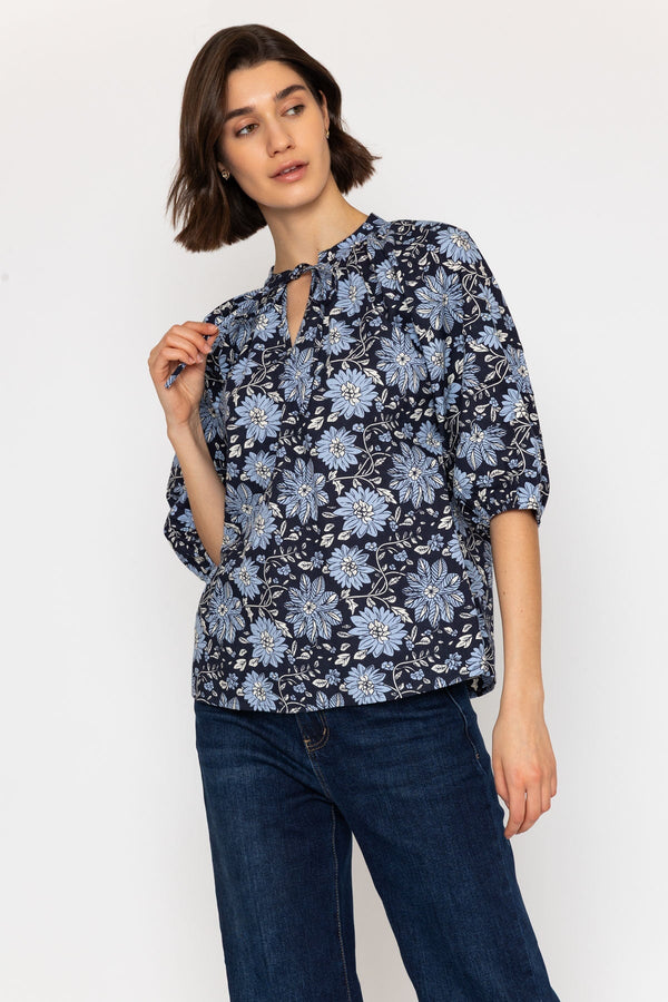 Carraig Donn 26Ss Printed Top With Sleeve Detail