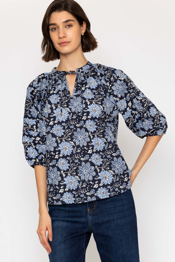 Carraig Donn 26Ss Printed Top With Sleeve Detail