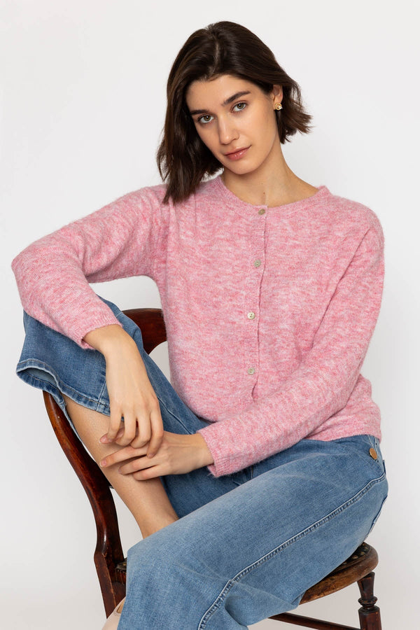 Carraig Donn 26Ss Recycled Yarn Cardi Pink