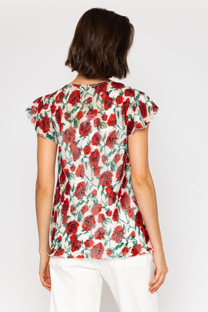 Carraig Donn 26Ss Rose Cowl Neck Top