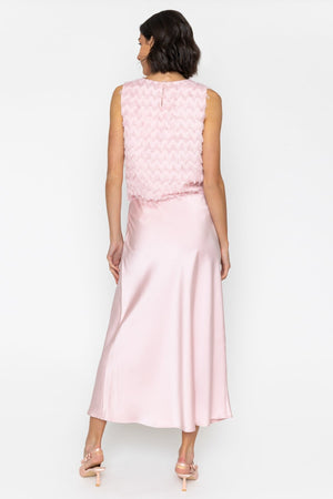 Carraig Donn 26Ss Satin Midi Skirt Pink
