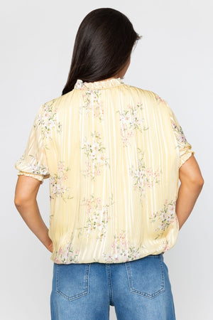 Carraig Donn 26Ss S/S Lurex Print High Neck Top