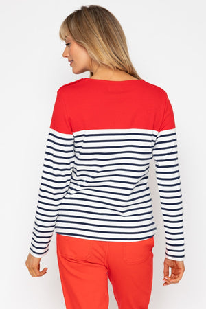 Carraig Donn 26Ss Stripe Colourblock Top