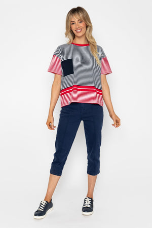 Carraig Donn 26Ss Stripe T Shirt With Pocket