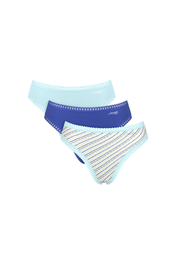 Carraig Donn 3 Pack Go Crush High Leg Briefs in Blue
