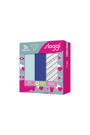 Carraig Donn 3 Pack Go Crush High Leg Briefs in Blue