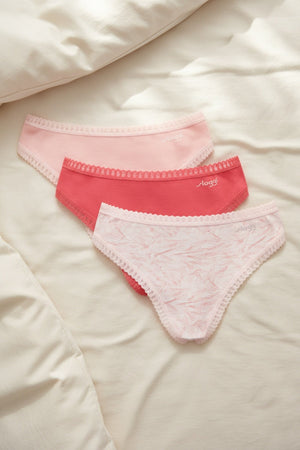 Carraig Donn 3 Pack Pink Go Crush High Leg Briefs