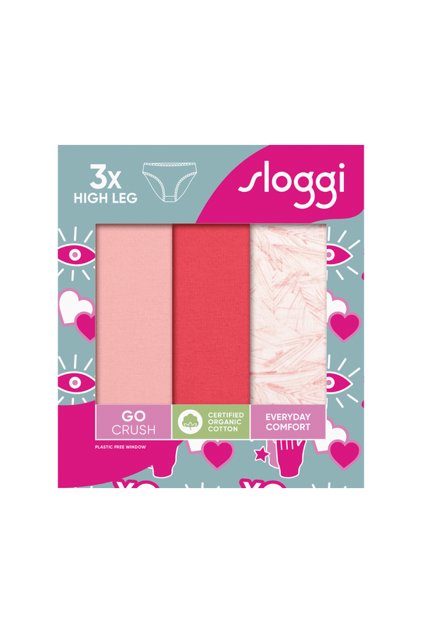 Carraig Donn 3 Pack Pink High Leg Briefs