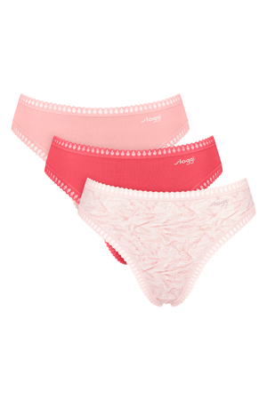 Carraig Donn 3 Pack Pink High Leg Briefs
