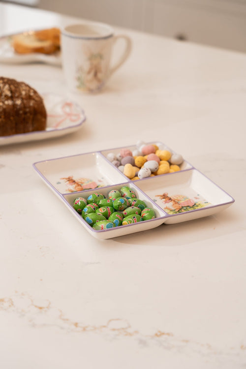 4 Sections Easter Bunny Plate