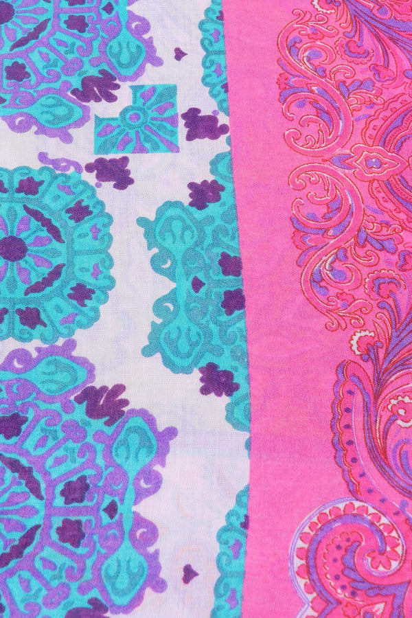 Carraig Donn Abstract Paisley Scarf in Pink