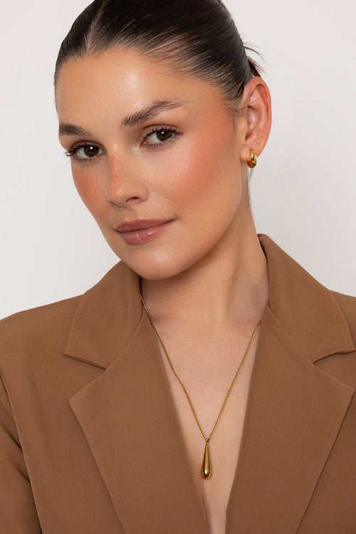 Aliya Gold Teardrop Pendant