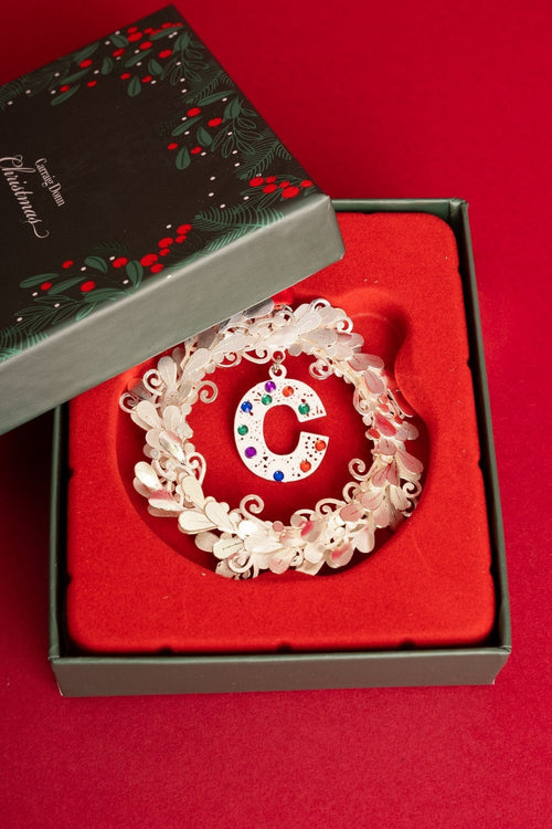 Alphabet Wreath C Christmas Tree Decoration