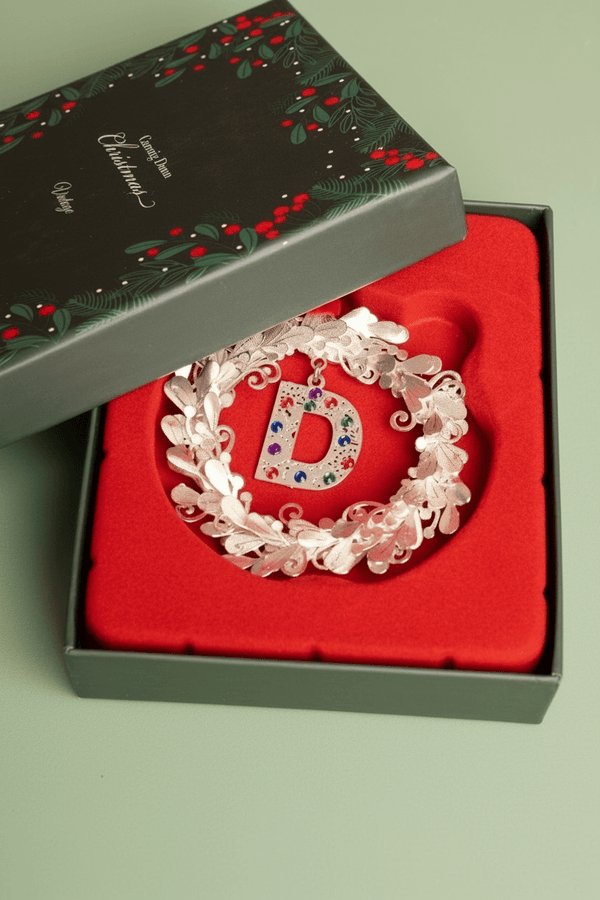 Carraig Donn Alphabet Wreath D Christmas Tree Decoration
