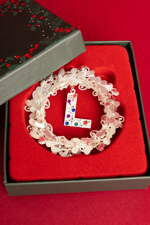 Alphabet Wreath L Christmas Tree Decoration