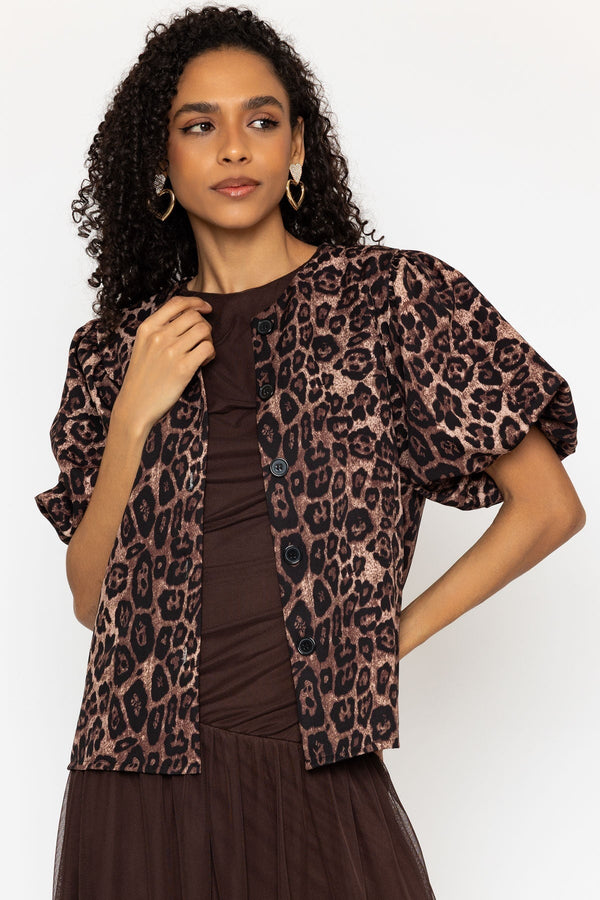 Carraig Donn Animal Printed Tara Short Sleeve Blouse